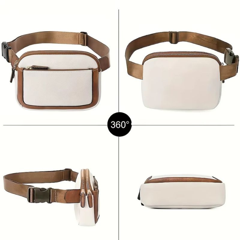 Bolsa Feminina Tipo Pochete Julia compacta, moderna e prática. Modelo transversal com alça ajustável, perfeita para o dia a dia, viagens e passeios.