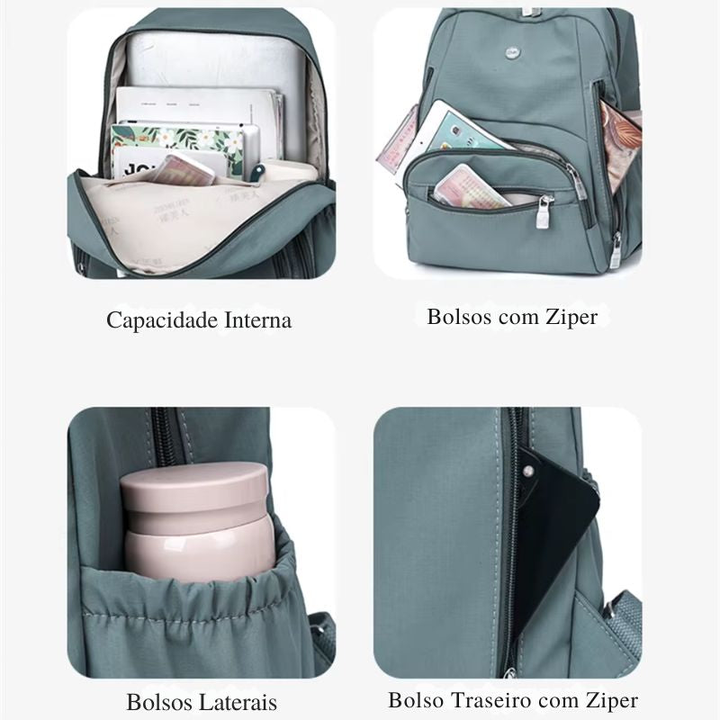 mochila feminina nylon, mochila feminina grande, mochila feminina para trabalho, mochila feminina para estudo, mochila feminina A4, mochila feminina resistente, mochila feminina leve, mochila feminina moderna, mochila feminina com divisórias, mochila feminina casual, mochila feminina confortável, mochila feminina espaçosa